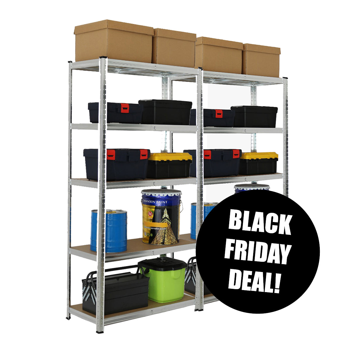 2 BAY SHELVING OFFER! | Galvanised | 400mm Depth | Ref:BS020