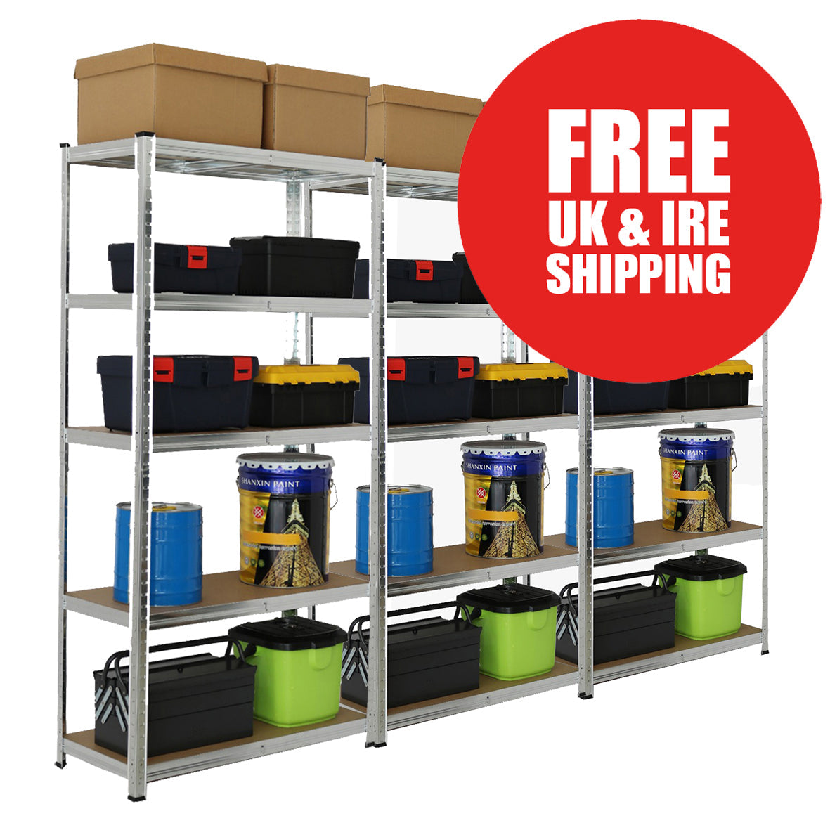 3 BAY SHELVING OFFER! | Galvanised | 400mm Depth | Ref:BS013