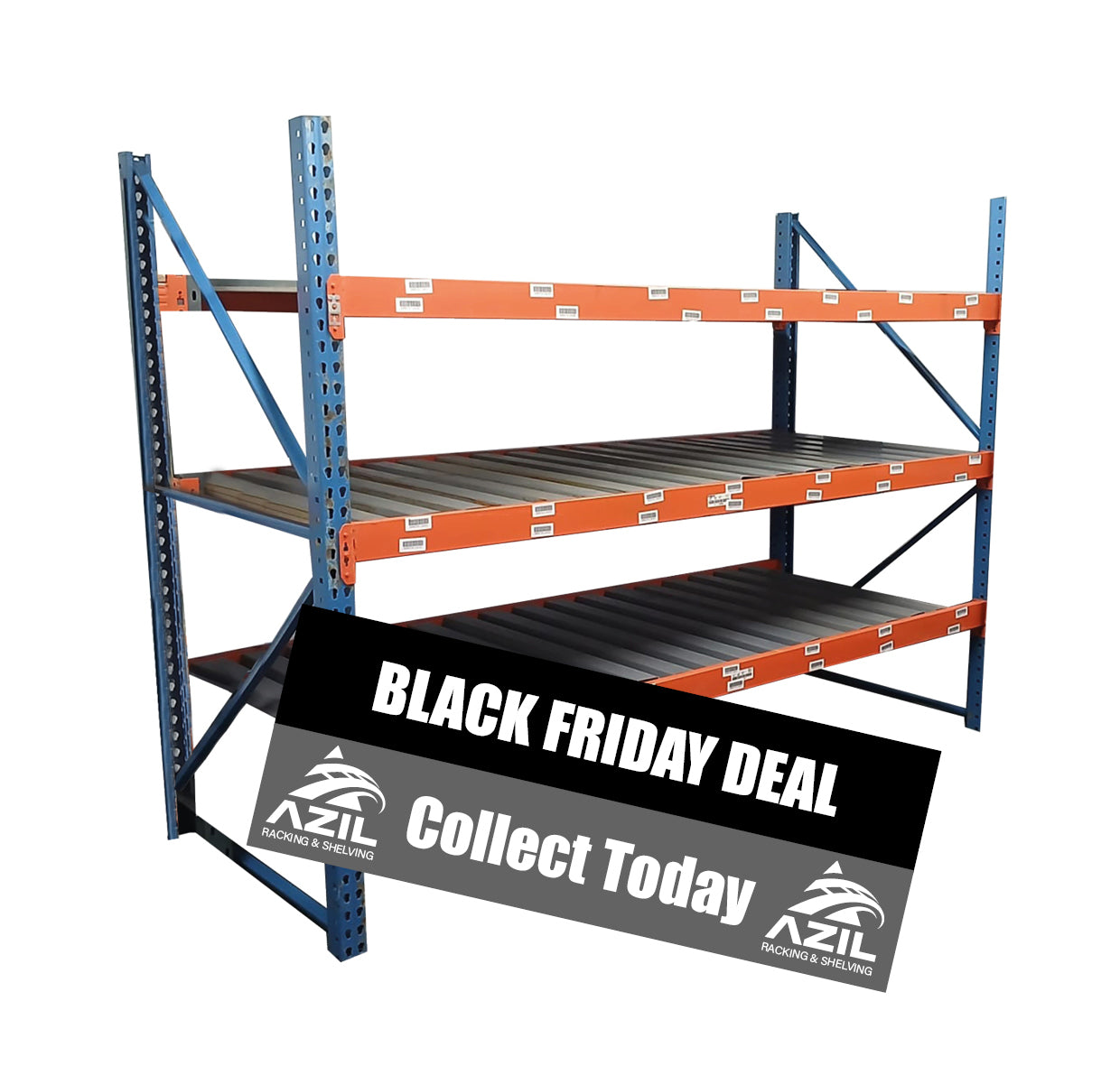 Longspan Polypal Shelving 3.2m (LS033) BLACK FRIDAY