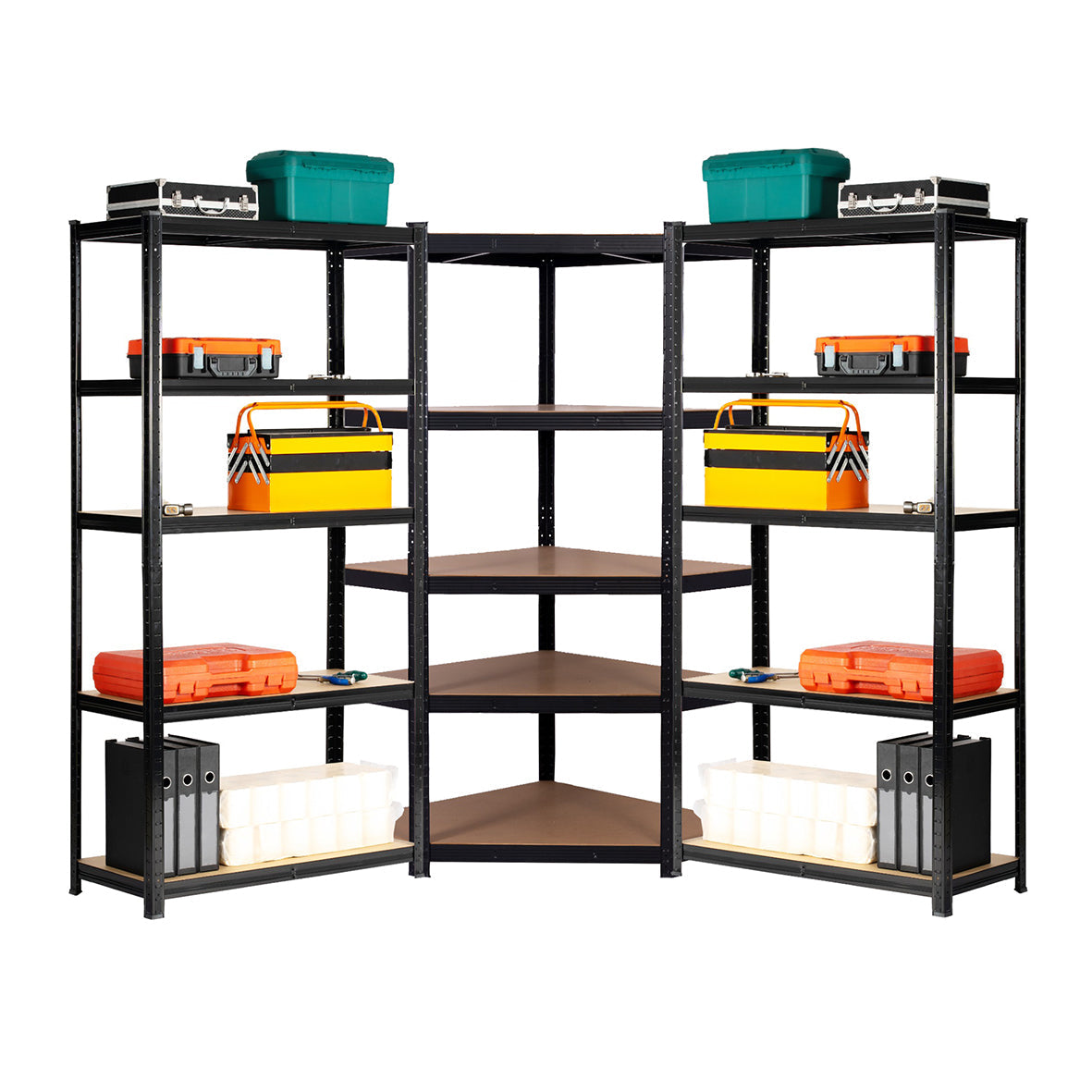 3 BAY SHELVING OFFER! | Black | 300mm Deep | Ref:BS010