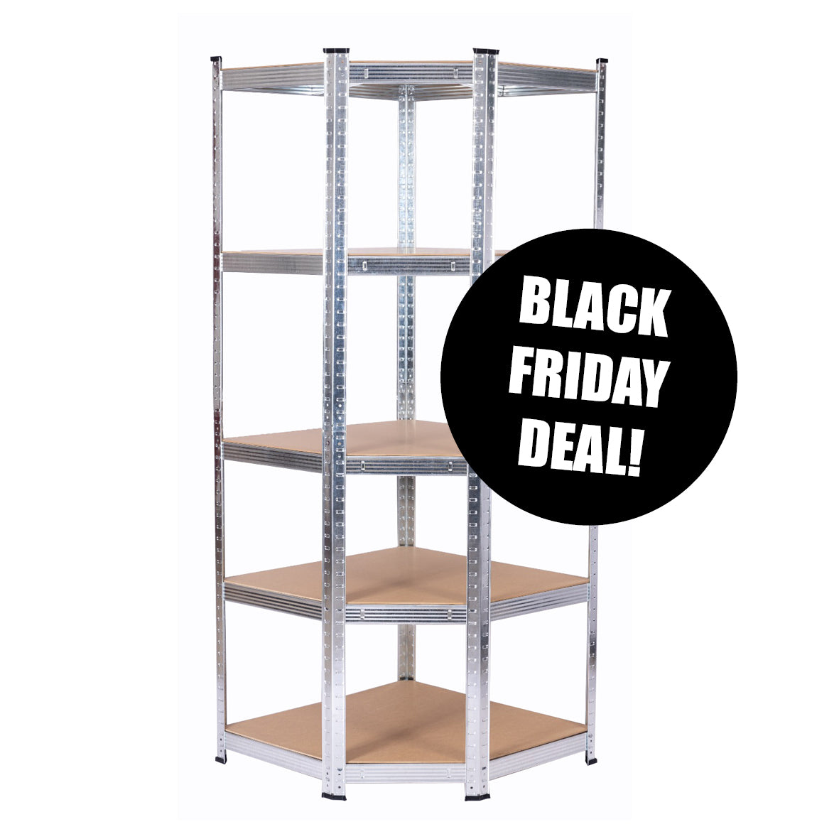 Corner Shelving | 900mm x 400mm x 1800mm | Galvanised | Ref:BS006